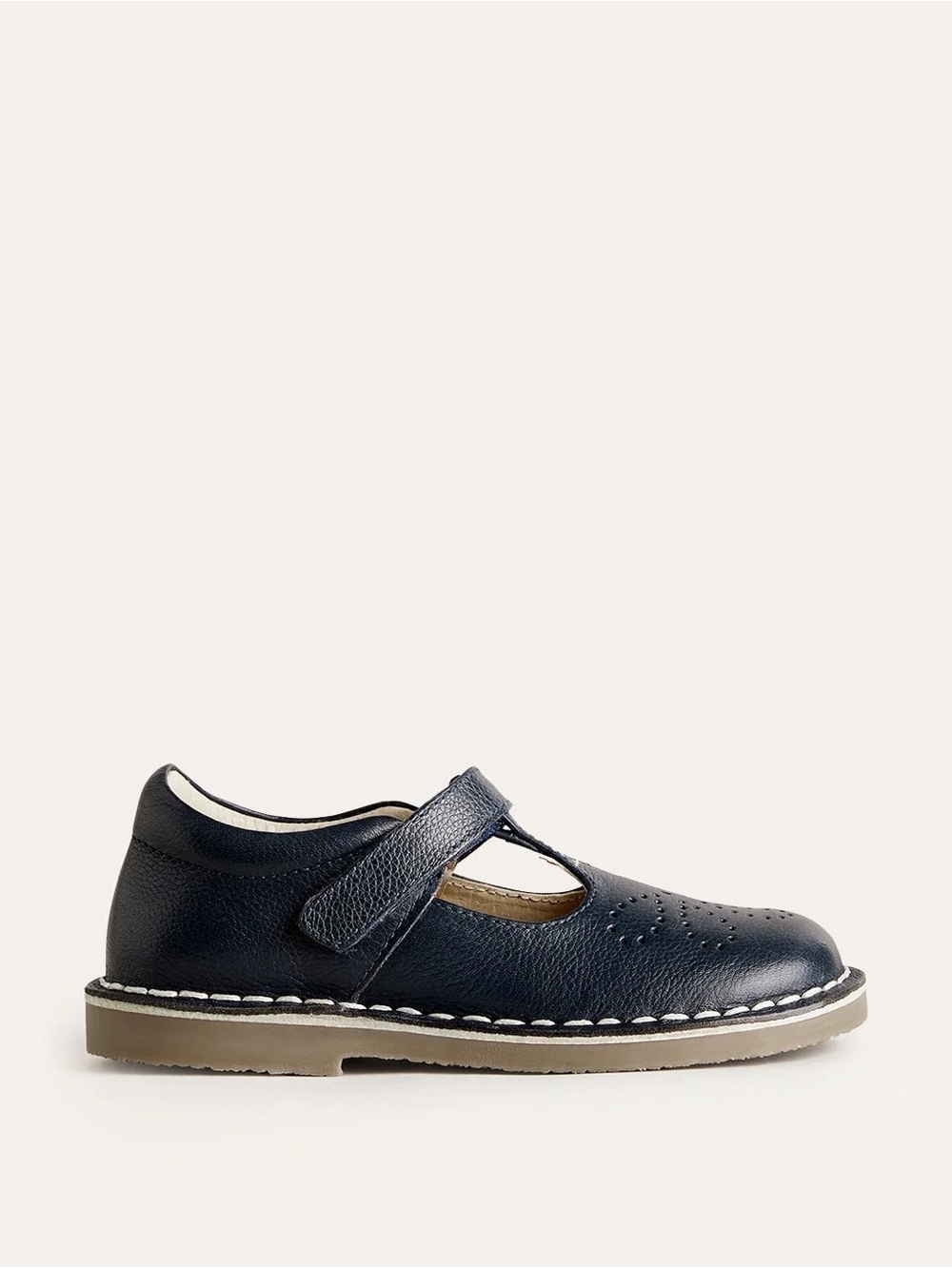 Mini Boden Navy Leather T Strap Mary Jane
